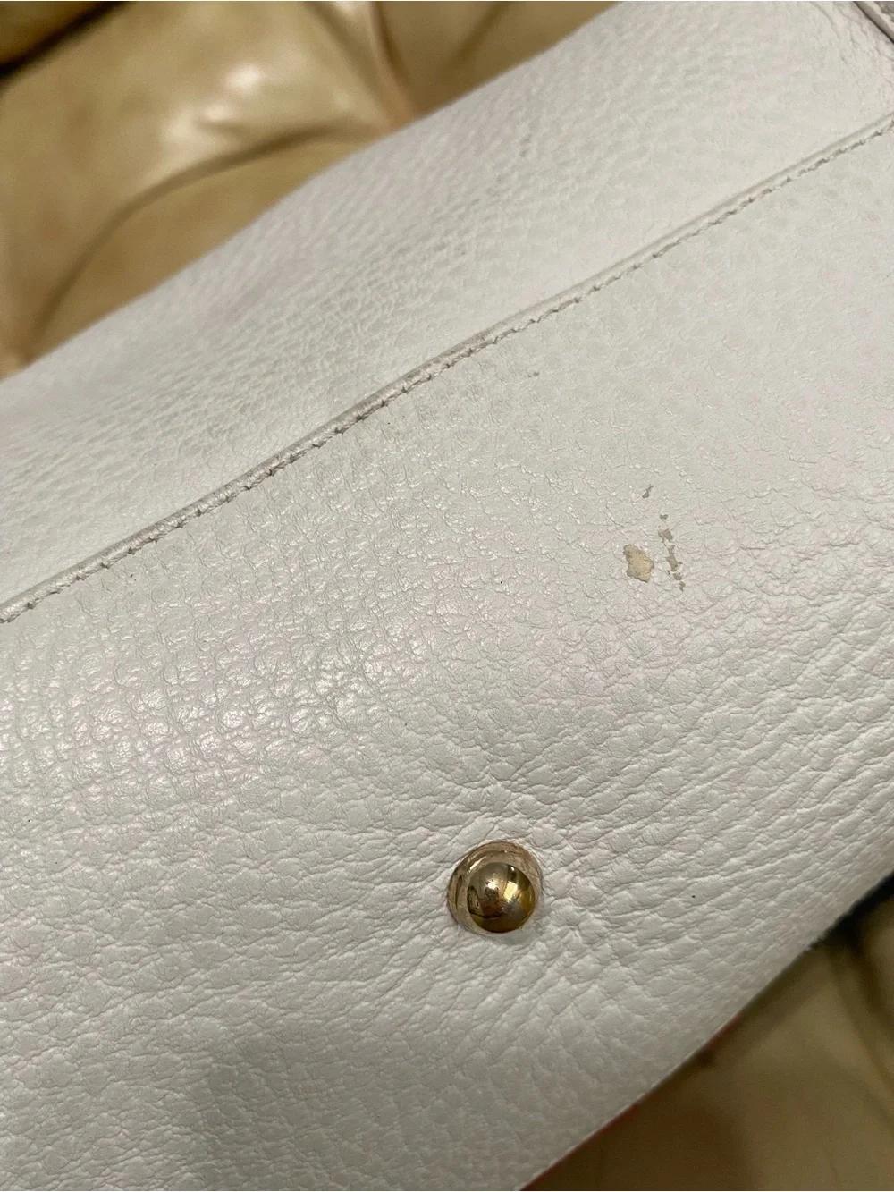 RARE Gucci XL Blondie Travel Bag Dome Satchel Web Stripe Pebble Leather